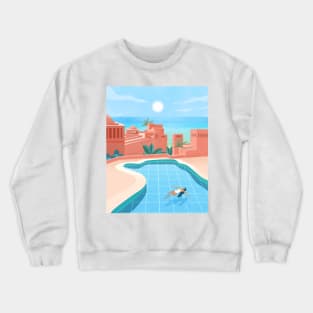 Swimming pool ladie Crewneck Sweatshirt